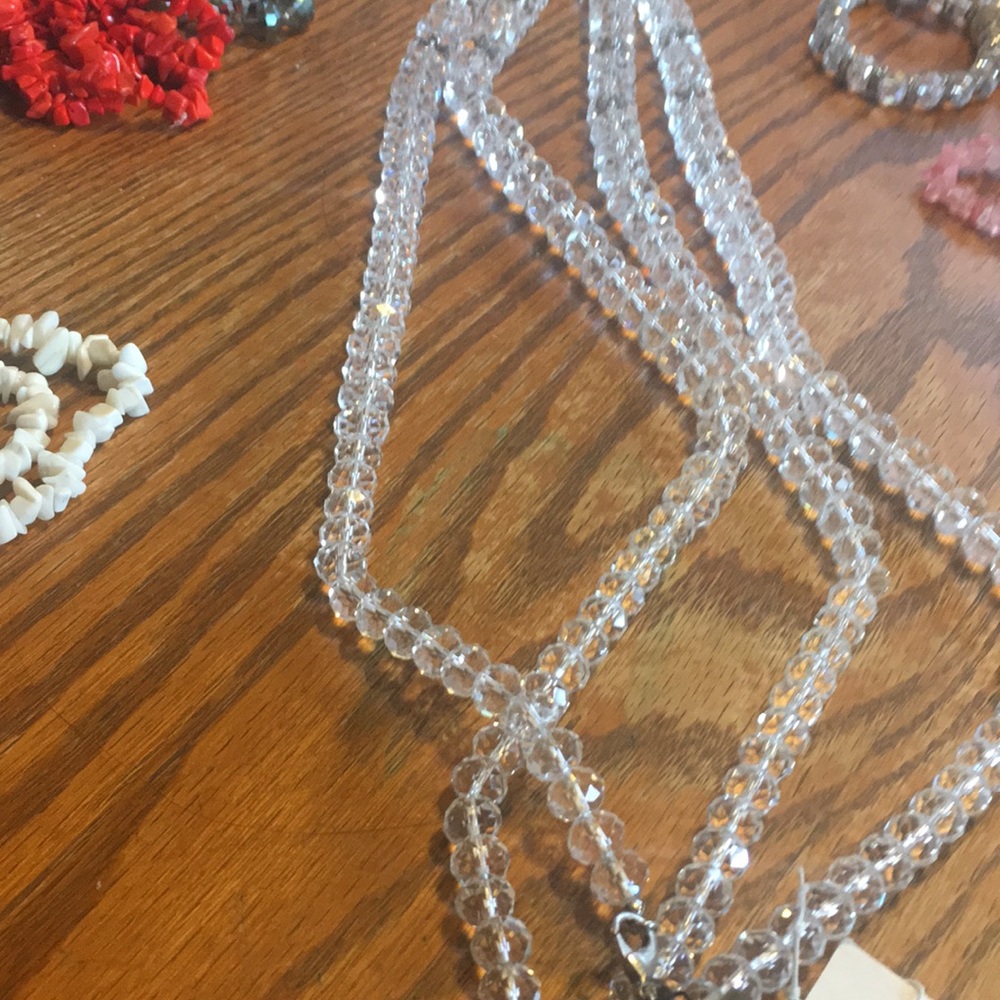 Clear beaded necklace